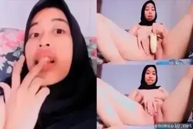 Obrolan Panas Dengan Pacar Berjilbab Pink Berujung Rekaman Colmek Bukti Lumer